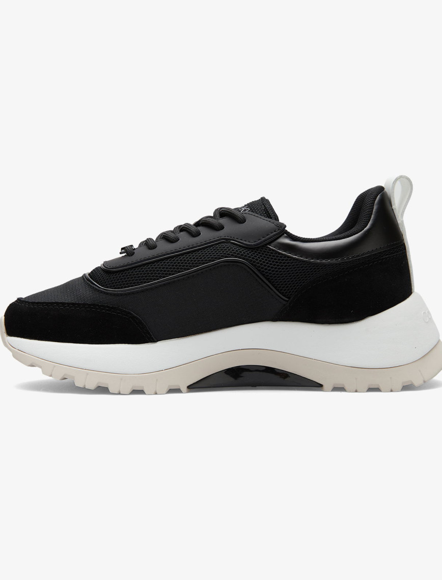 Calvin Klein Runner Lace Up Mesh Kadın Siyah Sneaker Calvin Klein Runner Lace Up Mesh Kadın Siyah Sneaker