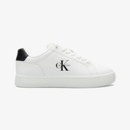 Calvin Klein Classic Cupsole Mono Kadın Beyaz Sneaker