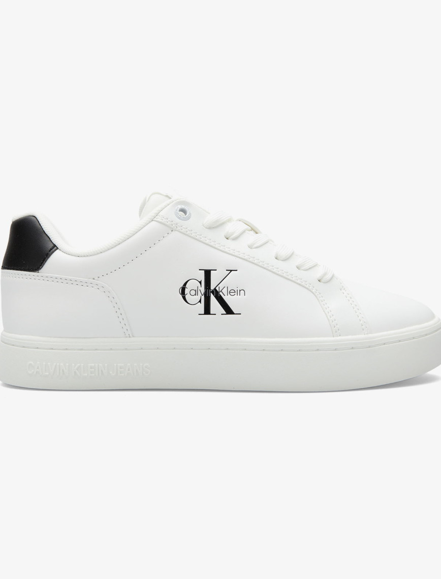 Calvin Klein Classic Cupsole Mono Kadın Beyaz Sneaker Calvin Klein Classic Cupsole Mono Kadın Beyaz Sneaker