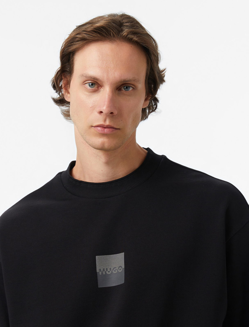 Hugo Dusplited Erkek Siyah Sweatshirt Hugo Dusplited Erkek Siyah Sweatshirt