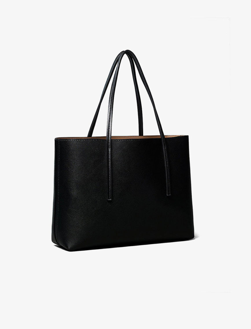 Calvin Klein Foil Logo Tote Pouch Kadın Siyah Çanta Calvin Klein Foil Logo Tote Pouch Kadın Siyah Çanta