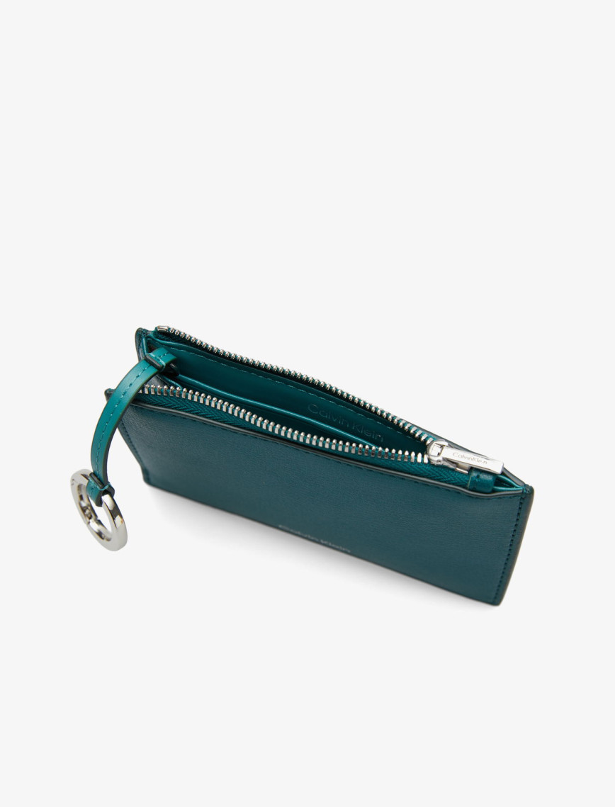 Calvin Klein Foil Logo Top Zip Kadın Yeşil Kartlık Calvin Klein Foil Logo Top Zip Kadın Yeşil Kartlık