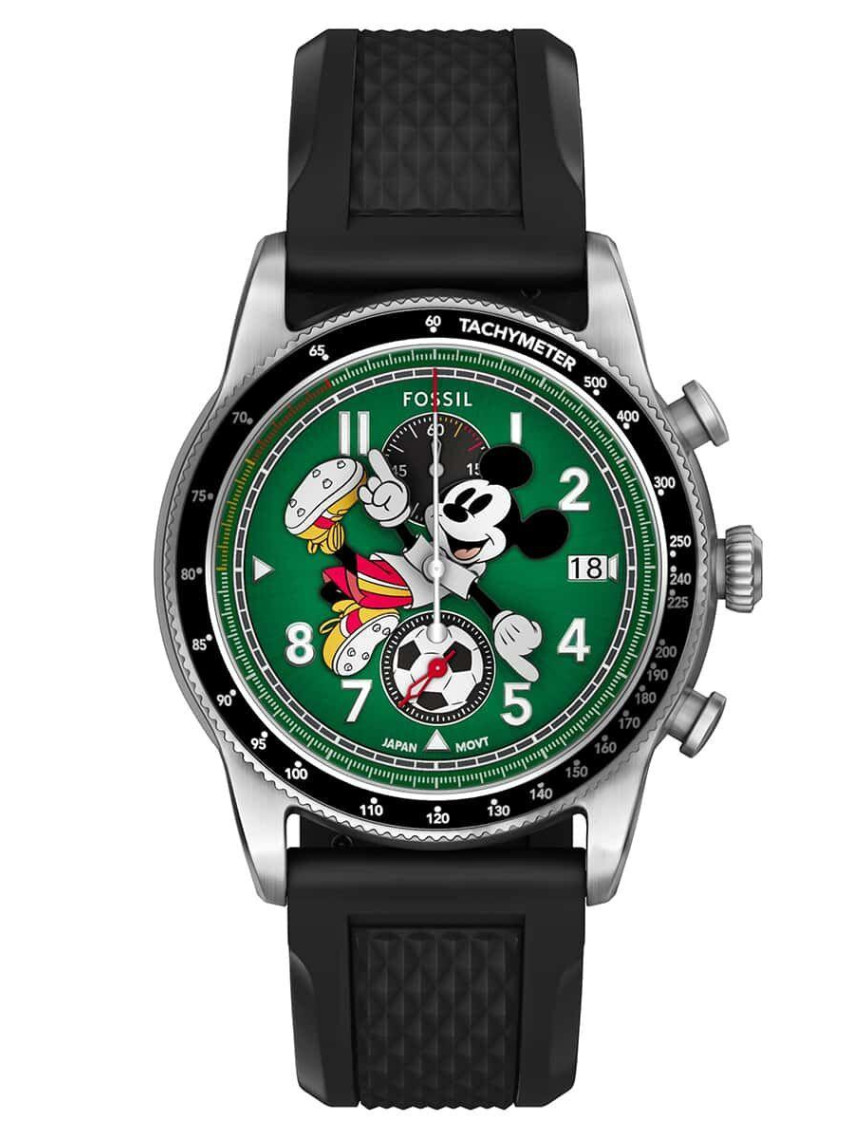 Fossil FLE1203 Disney x Fossil Limited-Edition Mickey Mouse Soccer Erkek Kol Saati Fossil FLE1203 Disney x Fossil Limited-Edition Mickey Mouse Soccer Erkek Kol Saati