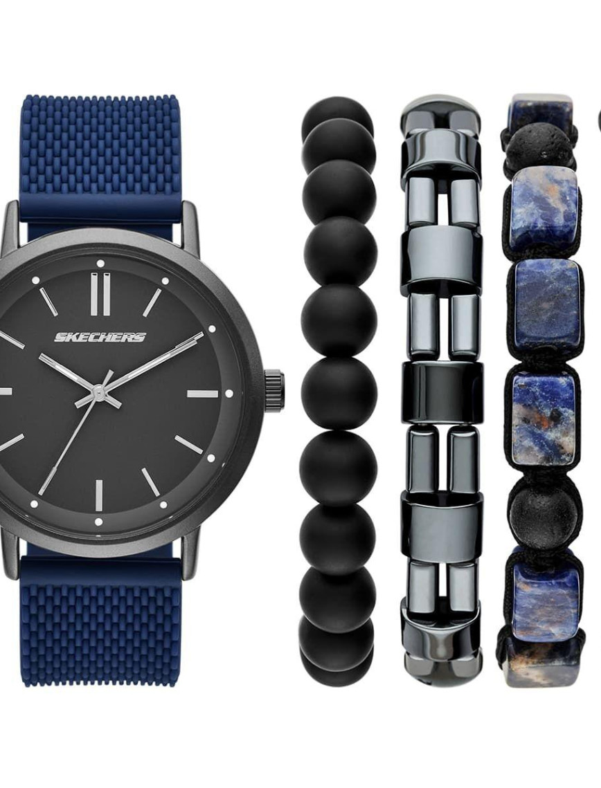 Skechers SR9123 Erkek Kol Saati ve Bileklik Seti Skechers SR9123 Erkek Kol Saati ve Bileklik Seti