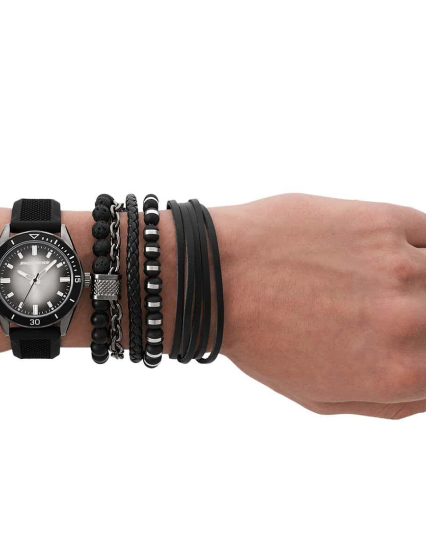 Skechers SR9124 Erkek Kol Saati ve Bileklik Seti Skechers SR9124 Erkek Kol Saati ve Bileklik Seti