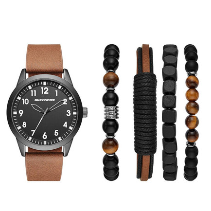 Skechers SR9065 Erkek Set Kol Saati ve Bileklik