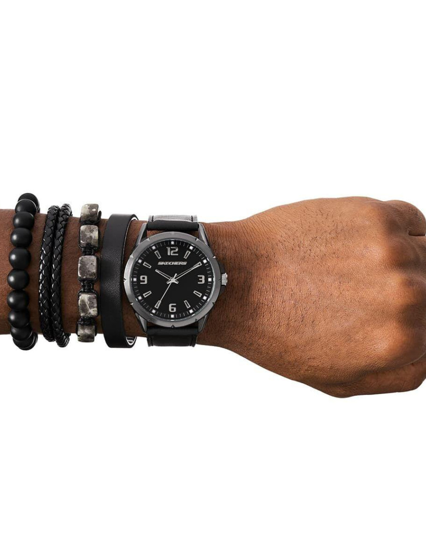 Skechers SR9118 Erkek Kol Saati ve Bileklik Seti Skechers SR9118 Erkek Kol Saati ve Bileklik Seti