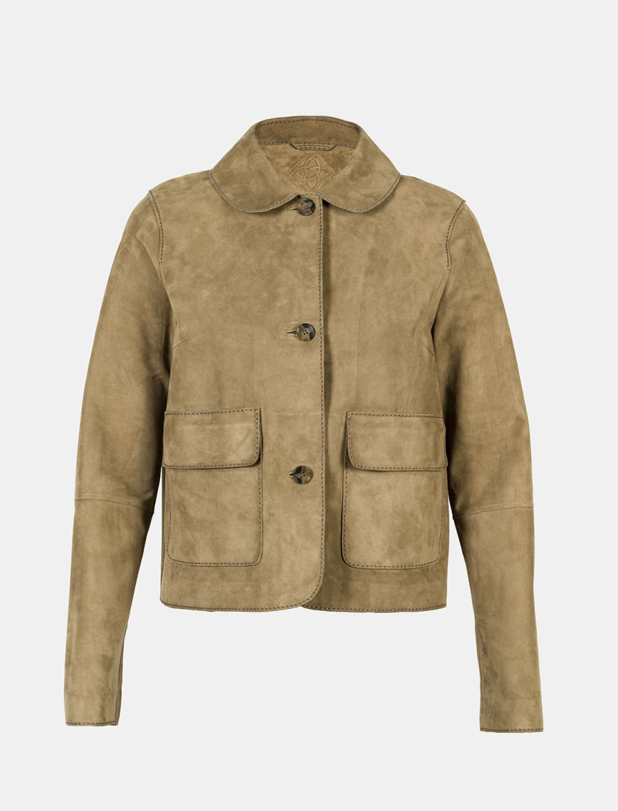 Limited Edition Kadın Vizon Süet Kısa Ceket Limited Edition Kadın Vizon Süet Kısa Ceket