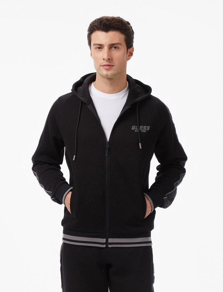 Guess Finlo Erkek Siyah Sweatshirt Guess Finlo Erkek Siyah Sweatshirt