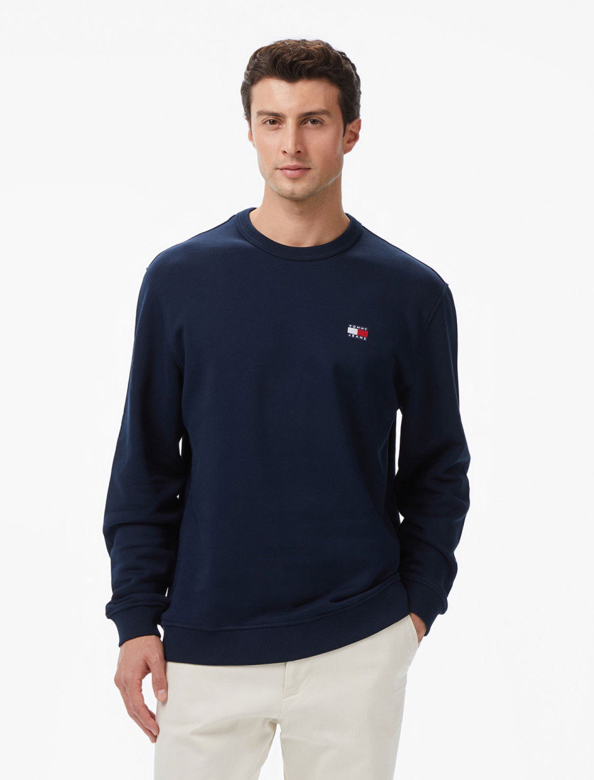 Tommy Jeans Regular Badge Erkek Yeşil Sweatshirt Tommy Jeans Regular Badge Erkek Yeşil Sweatshirt