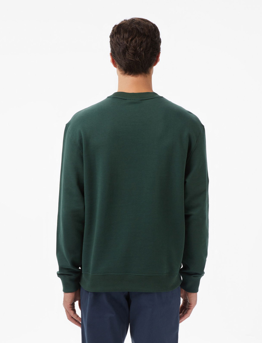 Calvin Klein Terry Badge Erkek Yeşil Sweatshirt