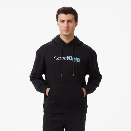 Calvin Klein Terry Cursive Graphic Erkek Siyah Sweatshirt Calvin Klein Terry Cursive Graphic Erkek Siyah Sweatshirt