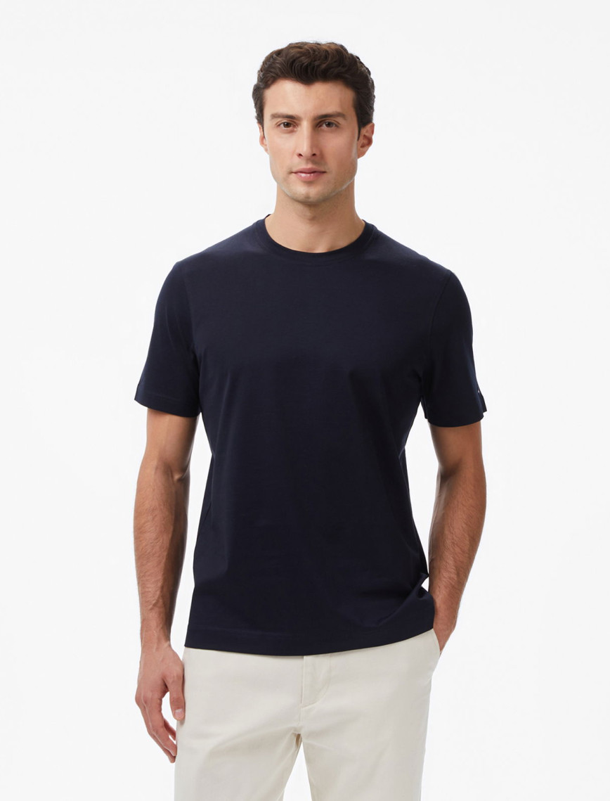 Tommy Hilfiger Mercerised Cotton Erkek Beyaz T-Shirt Tommy Hilfiger Mercerised Cotton Erkek Beyaz T-Shirt