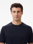 Tommy Hilfiger Mercerised Cotton Erkek Mavi T-Shirt Tommy Hilfiger Mercerised Cotton Erkek Mavi T-Shirt