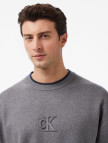 Calvin Klein Embossed Logo Erkek Gri Triko Calvin Klein Embossed Logo Erkek Gri Triko