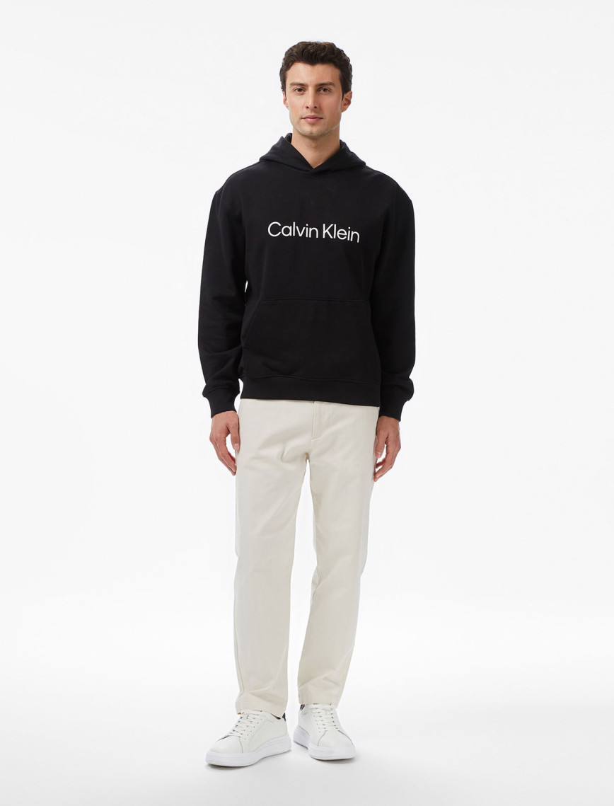 Calvin Klein Standard Logo Terry Erkek Siyah Sweatshirt Calvin Klein Standard Logo Terry Erkek Siyah Sweatshirt