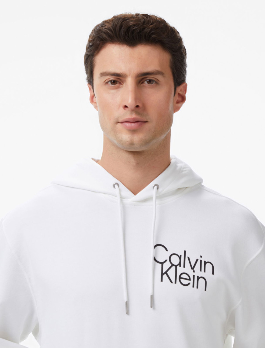Calvin Klein Terry Graphic Erkek Beyaz Sweatshirt Calvin Klein Terry Graphic Erkek Beyaz Sweatshirt