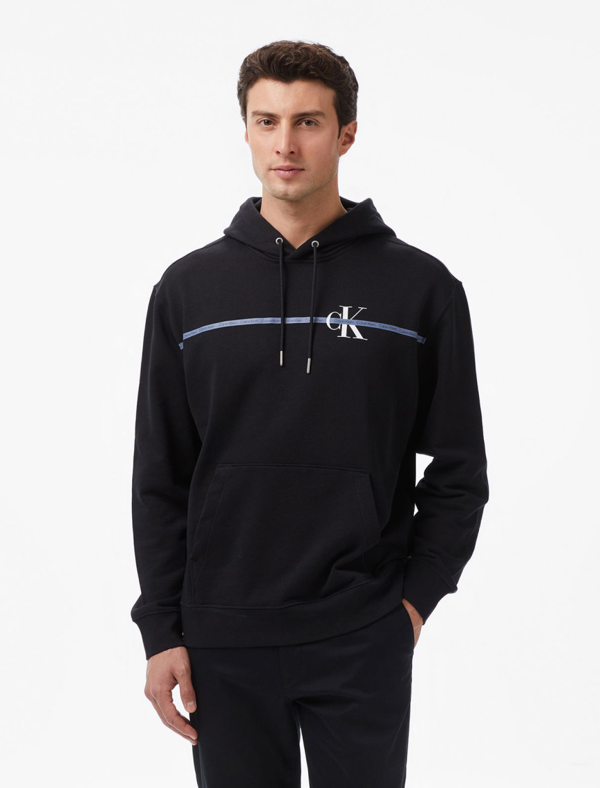 Calvin Klein Terry Graphic Erkek Siyah Sweatshirt