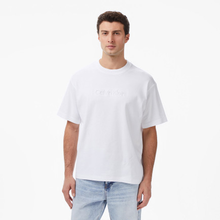 Calvin Klein Fashion Logo Erkek Beyaz T-Shirt
