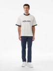 Calvin Klein Retro Logo Ringer Erkek Haki T-Shirt Calvin Klein Retro Logo Ringer Erkek Haki T-Shirt
