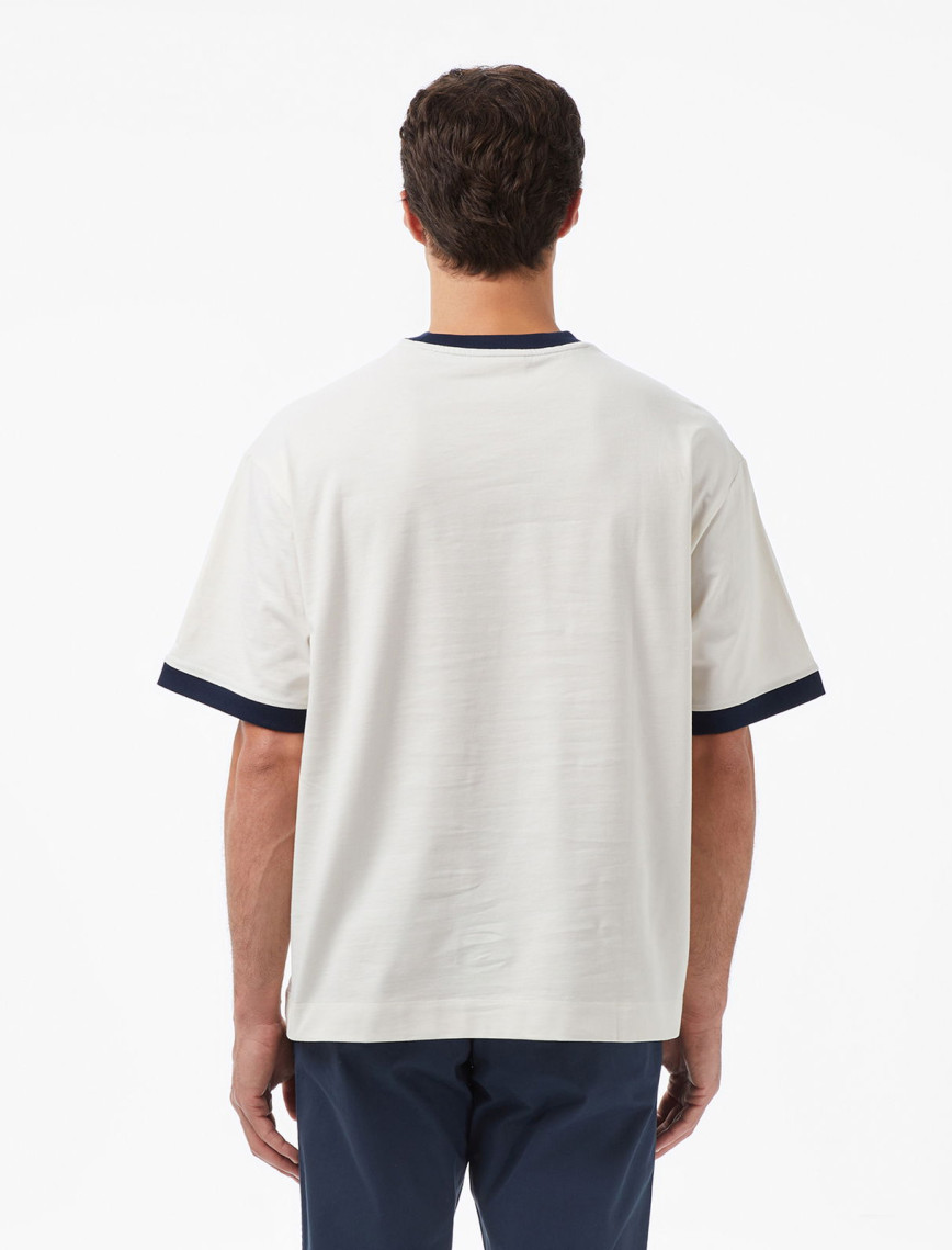 Calvin Klein Retro Logo Ringer Erkek Haki T-Shirt Calvin Klein Retro Logo Ringer Erkek Haki T-Shirt