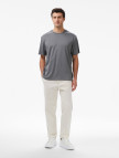 Calvin Klein Supima Chest Crewneck Erkek Gri T-Shirt