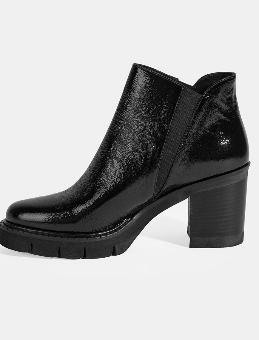 Luca Grossi Kadın Siyah Platform Topuklu Rugan Bot