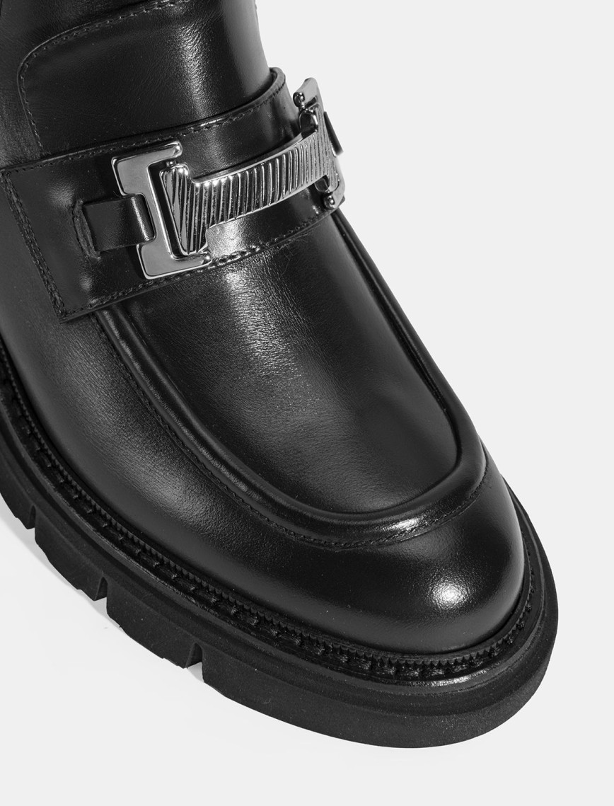 Luca Grossi Kadın Siyah Toka Detaylı Deri Chelsea Bot Luca Grossi Kadın Siyah Toka Detaylı Deri Chelsea Bot