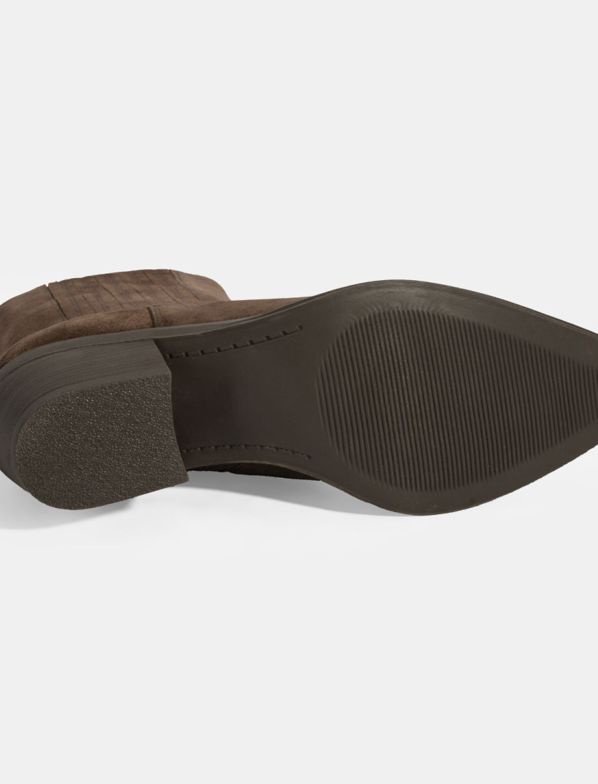 Kadın Kahve Kalın Topuklu Süet Bot Kadın Kahve Kalın Topuklu Süet Bot