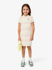 Lacoste Kız Çocuk Kısa Kollu Polo Yaka Çizgili Krem Elbise Lacoste Kız Çocuk Kısa Kollu Polo Yaka Çizgili Krem Elbise