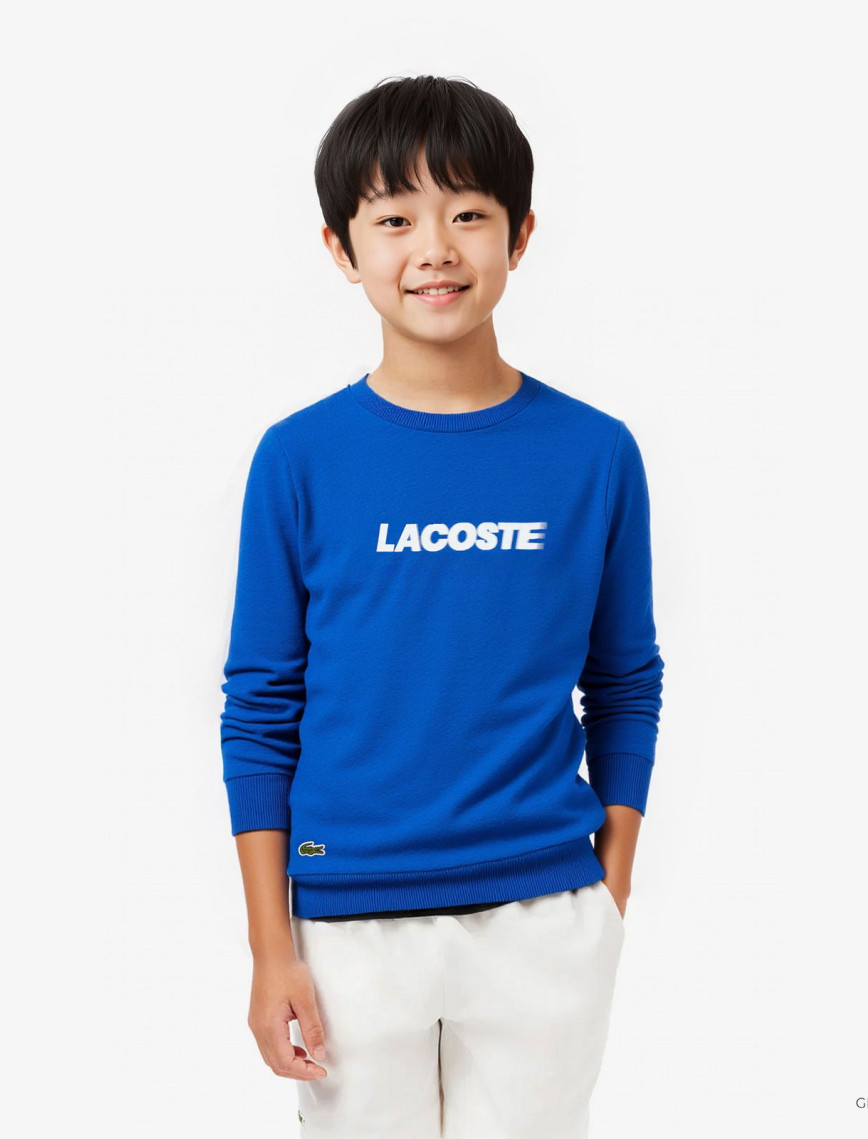 Lacoste Erkek Çocuk Baskılı Mavi Sweatshirt Lacoste Erkek Çocuk Baskılı Mavi Sweatshirt