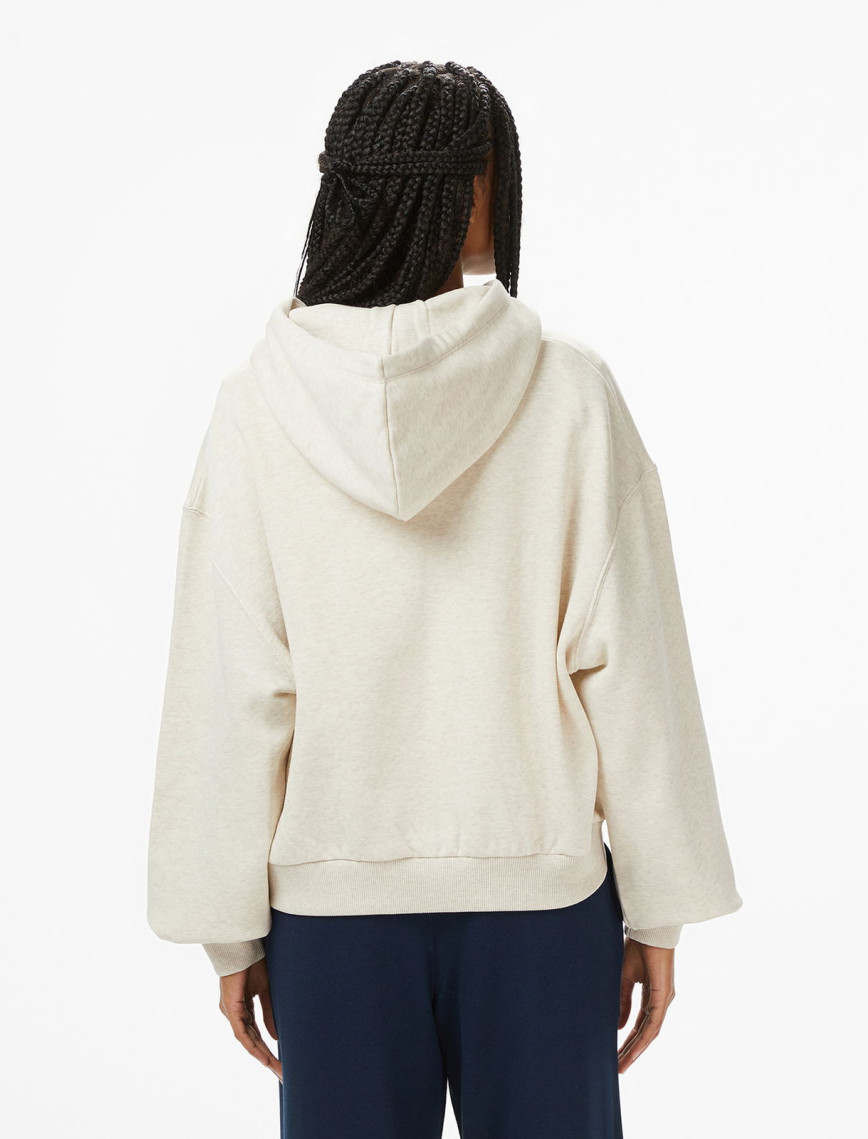 Tommy Hilfiger Classic Script Kadın Bej Hoodie Tommy Hilfiger Classic Script Kadın Bej Hoodie