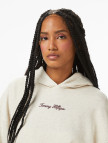 Tommy Hilfiger Classic Script Kadın Bej Hoodie Tommy Hilfiger Classic Script Kadın Bej Hoodie