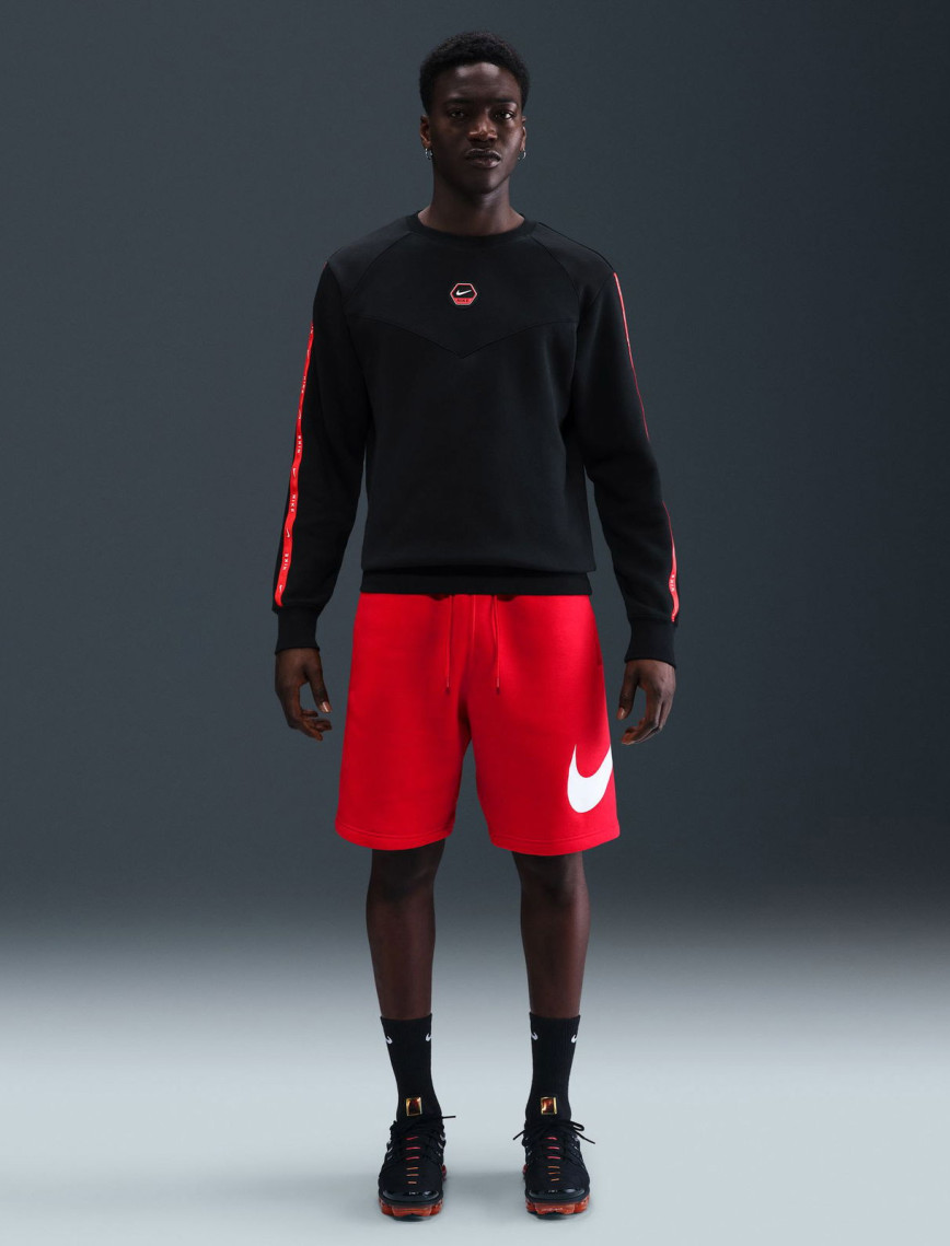 Nike Sportswear City Side Crew Fleece Erkek Siyah Sweatshirt Nike Sportswear City Side Crew Fleece Erkek Siyah Sweatshirt