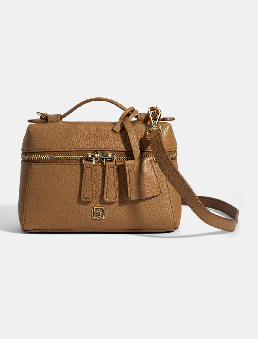 Kadın Taba Omuz Askılı Mini Deri El Çantası Kadın Taba Omuz Askılı Mini Deri El Çantası