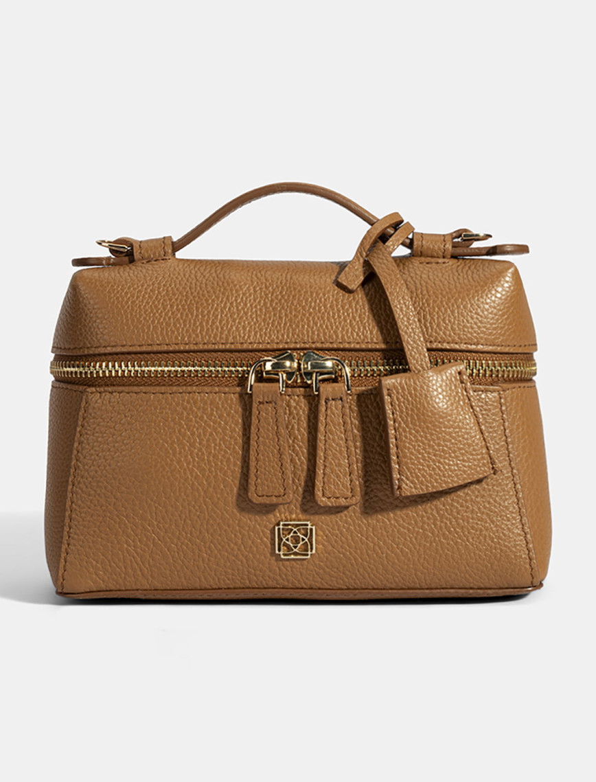 Kadın Taba Omuz Askılı Mini Deri El Çantası Kadın Taba Omuz Askılı Mini Deri El Çantası