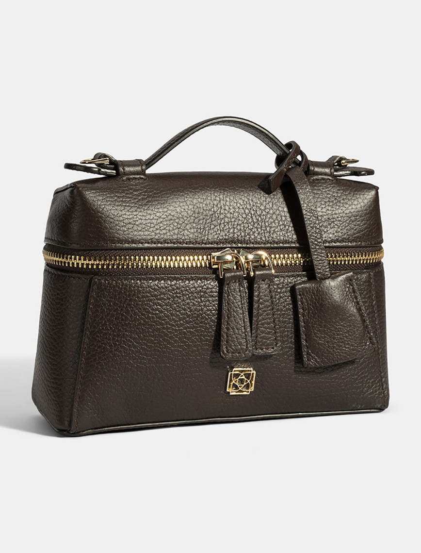 Kadın Kahve Omuz Askılı Mini Deri El Çantası Kadın Kahve Omuz Askılı Mini Deri El Çantası