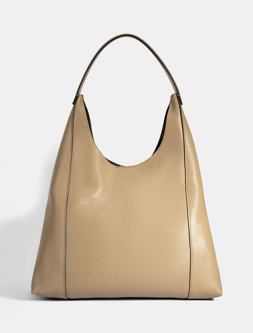 Kadın Bej Deri Omuz Çantası Kadın Bej Deri Omuz Çantası