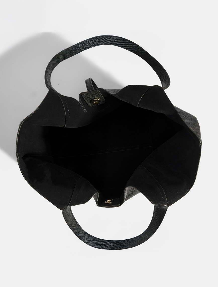 Kadın Siyah Deri Hobo Çanta Kadın Siyah Deri Hobo Çanta