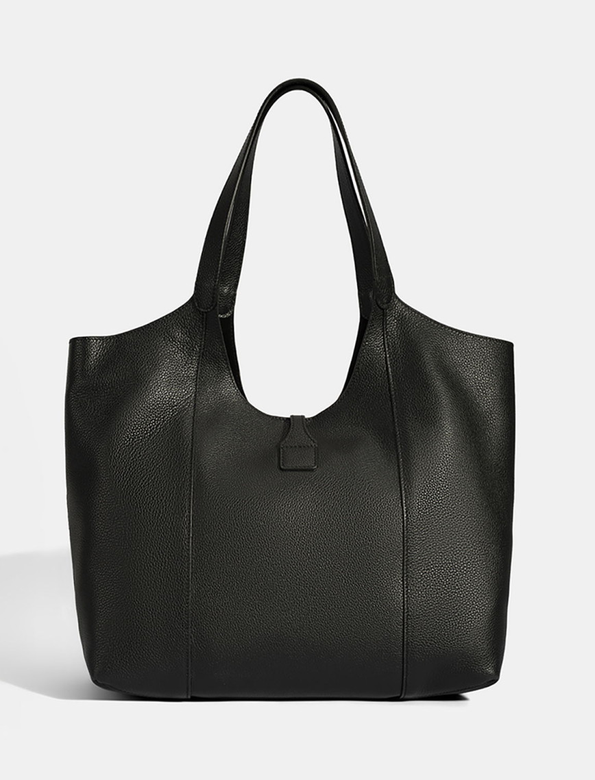 Kadın Siyah Deri Hobo Çanta Kadın Siyah Deri Hobo Çanta