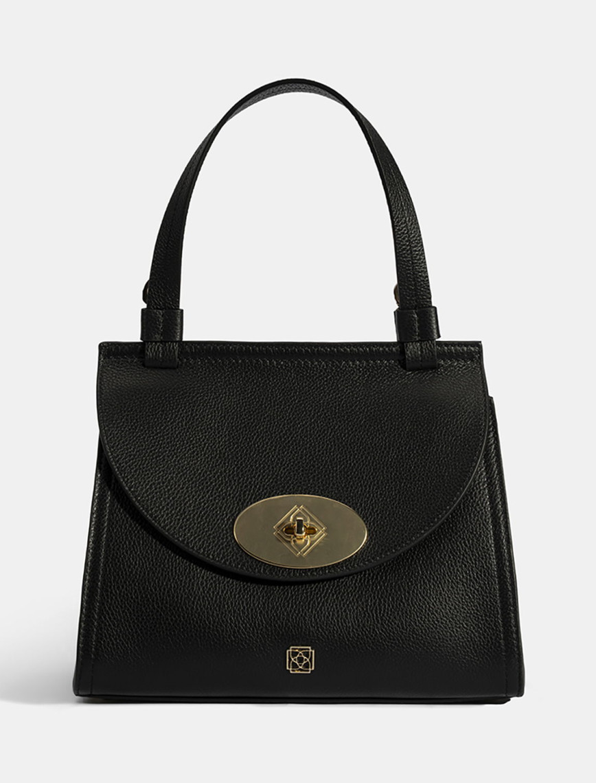 Kadın Siyah Omuz Askılı Deri El Çantası Kadın Siyah Omuz Askılı Deri El Çantası