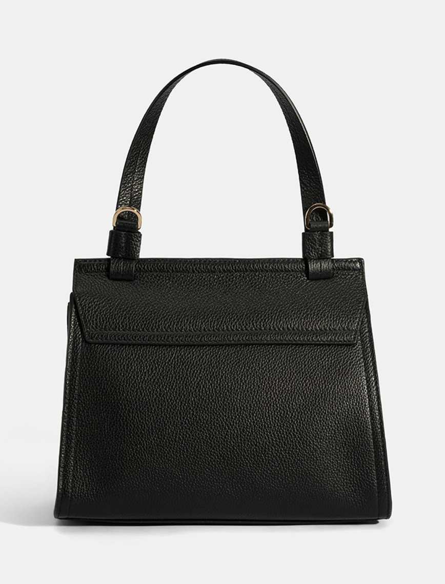 Kadın Siyah Omuz Askılı Deri El Çantası Kadın Siyah Omuz Askılı Deri El Çantası