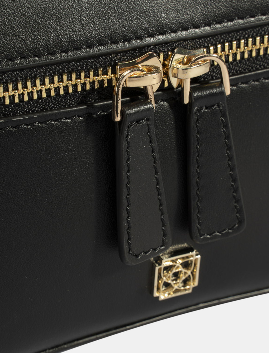 Kadın Siyah Mini Deri El Çantası Kadın Siyah Mini Deri El Çantası