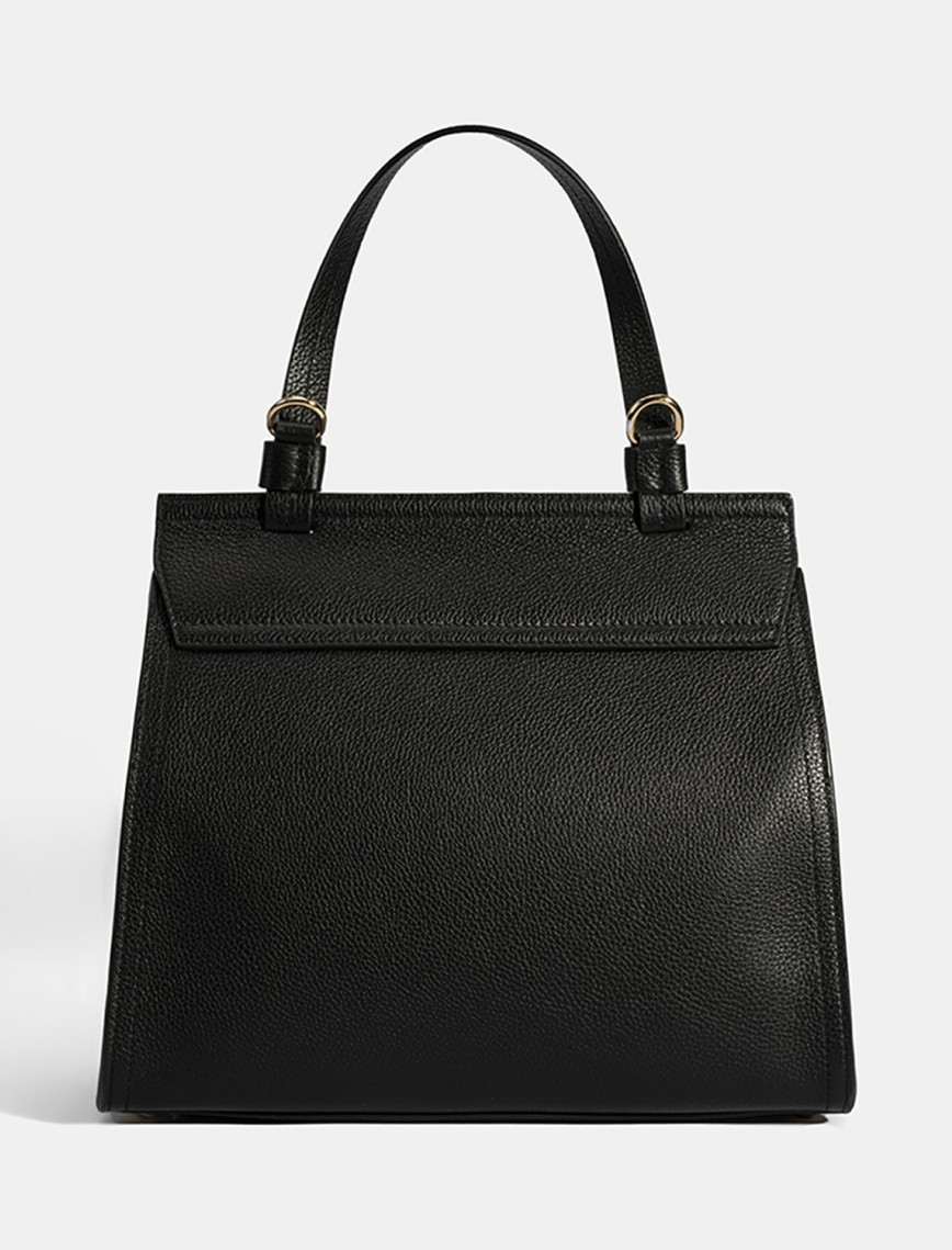 Kadın Siyah Omuz Askılı Deri El Çantası Kadın Siyah Omuz Askılı Deri El Çantası