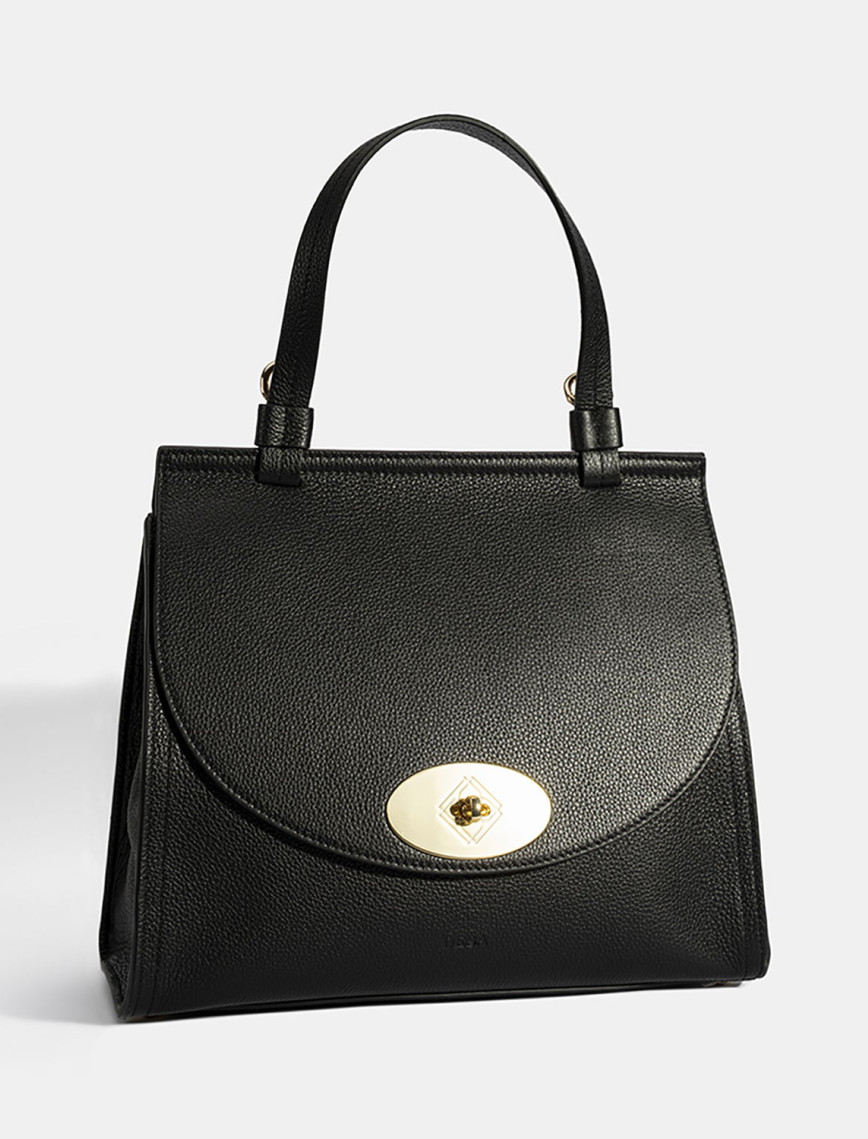 Kadın Siyah Omuz Askılı Deri El Çantası Kadın Siyah Omuz Askılı Deri El Çantası