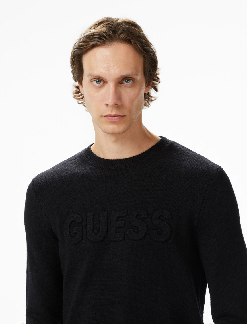 Guess Liam Erkek Siyah Triko Guess Liam Erkek Siyah Triko
