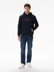 Tommy Hilfiger Oval Graphic Erkek Mavi Hoodie Tommy Hilfiger Oval Graphic Erkek Mavi Hoodie