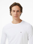 Tommy Hilfiger Stretch Slim Fit Erkek Beyaz Uzun Kollu T-shirt Tommy Hilfiger Stretch Slim Fit Erkek Beyaz Uzun Kollu T-shirt
