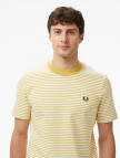 Fred Perry Fine Stripe Erkek Sarı T-Shirt Fred Perry Fine Stripe Erkek Sarı T-Shirt