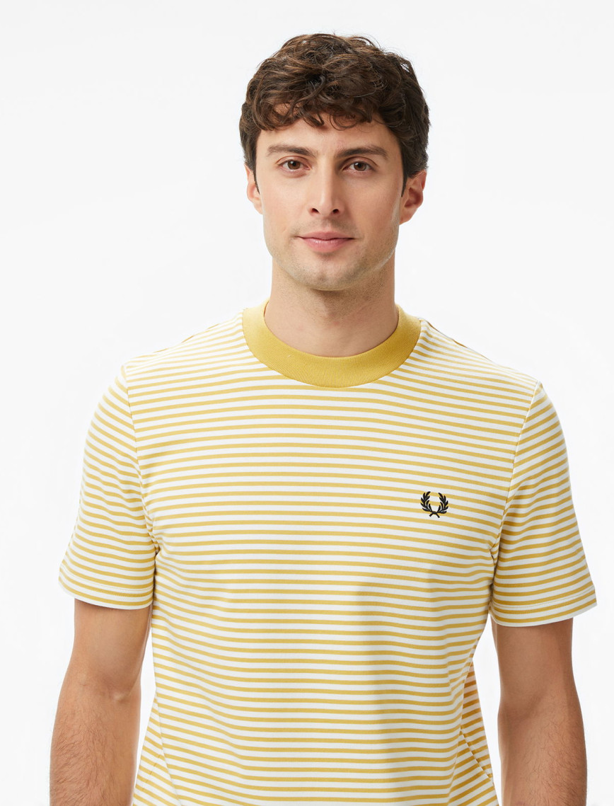 Fred Perry Fine Stripe Erkek Sarı T-Shirt Fred Perry Fine Stripe Erkek Sarı T-Shirt